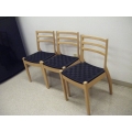  Maple Framed Black Seat Guest Client Kitchen Chair